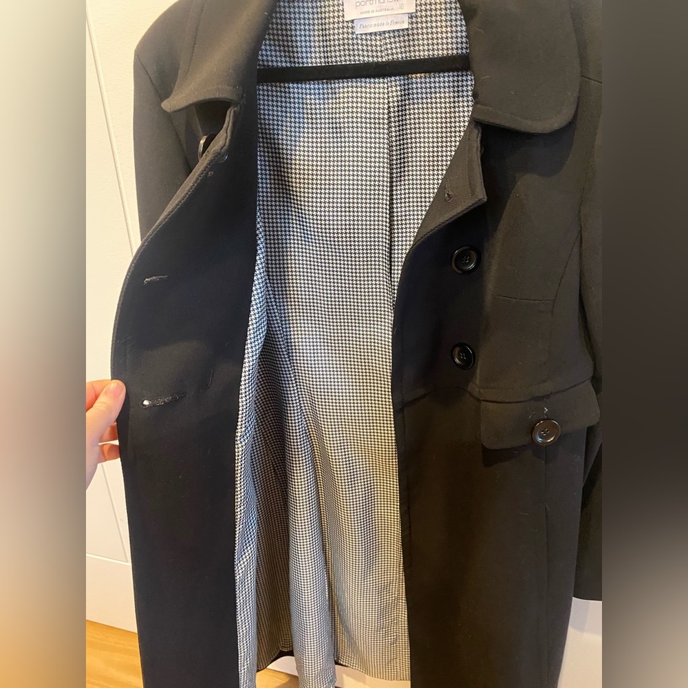 Portmans Size 10 Black Lined Coat - Picture 5 of 6